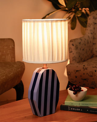 Lighting Stripes Delight Wooden Table Lamp