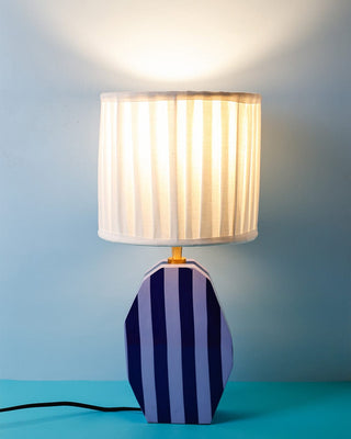 Lighting Stripes Delight Wooden Table Lamp