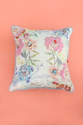 Lila Embroidered Cushion Cover