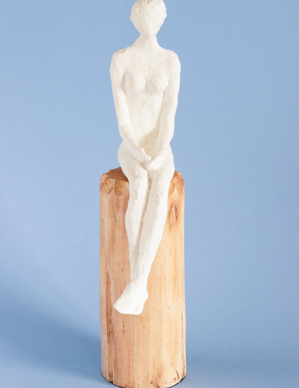 Lost in Thought Lady Wooden Decorative Accent