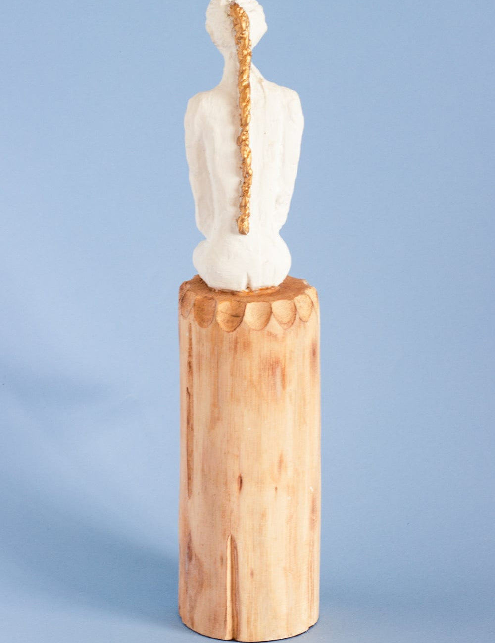 Lost in Thought Lady Wooden Decorative Accent