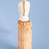 Lost in Thought Lady Wooden Decorative Accent