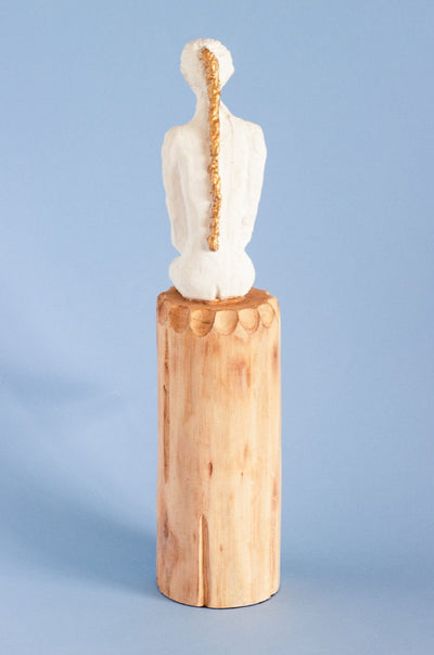 Lost in Thought Lady Wooden Decorative Accent