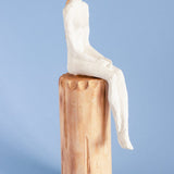 Lost in Thought Lady Wooden Decorative Accent
