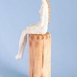 Lost in Thought Lady Wooden Decorative Accent