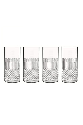 Luigi Bormioli Diamante Beverage Glass- Set of 4