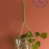 Luster Hanging Planter With Knotted Rope