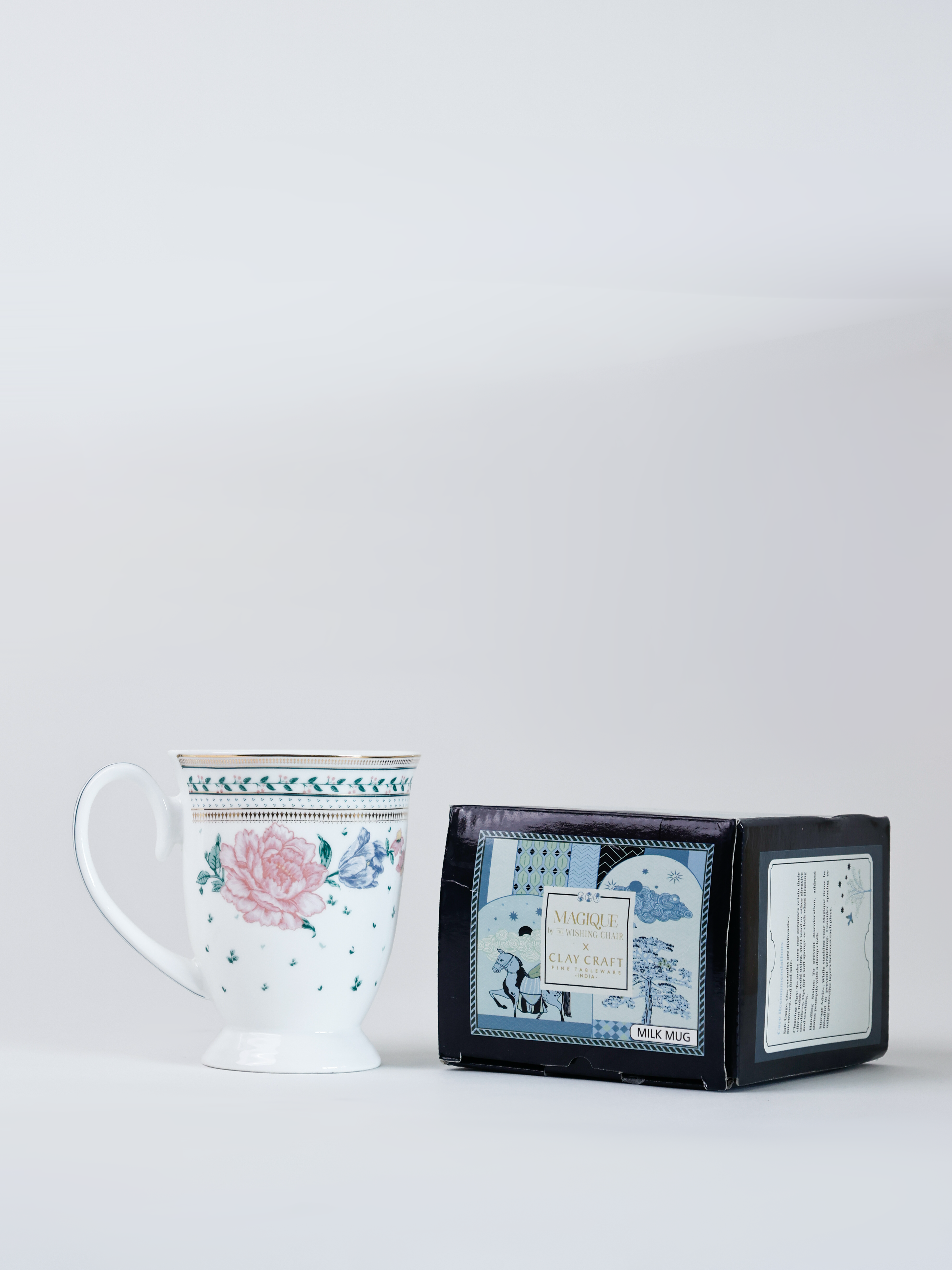 Magique by The Wishing Chair - Emerald Ribbon Fine China Ceramic Collection - Coffee Mug