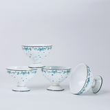 Magique by The Wishing Chair - Emerald Ribbon Fine China Ceramic Collection - Dessert Cups - Set of 4