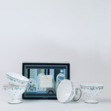 Magique by The Wishing Chair - Emerald Ribbon Fine China Ceramic Collection - Dessert Cups - Set of 4