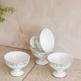 Magique by The Wishing Chair - Emerald Ribbon Fine China Ceramic Collection - Dessert Cups - Set of 4