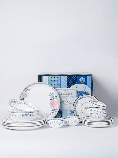 Magique by The Wishing Chair - Emerald Ribbon Fine China Ceramic Collection - Dinner Set - 20 pieces