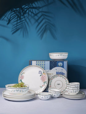 Magique by The Wishing Chair - Emerald Ribbon Fine China Ceramic Collection - Dinner Set - 20 pieces