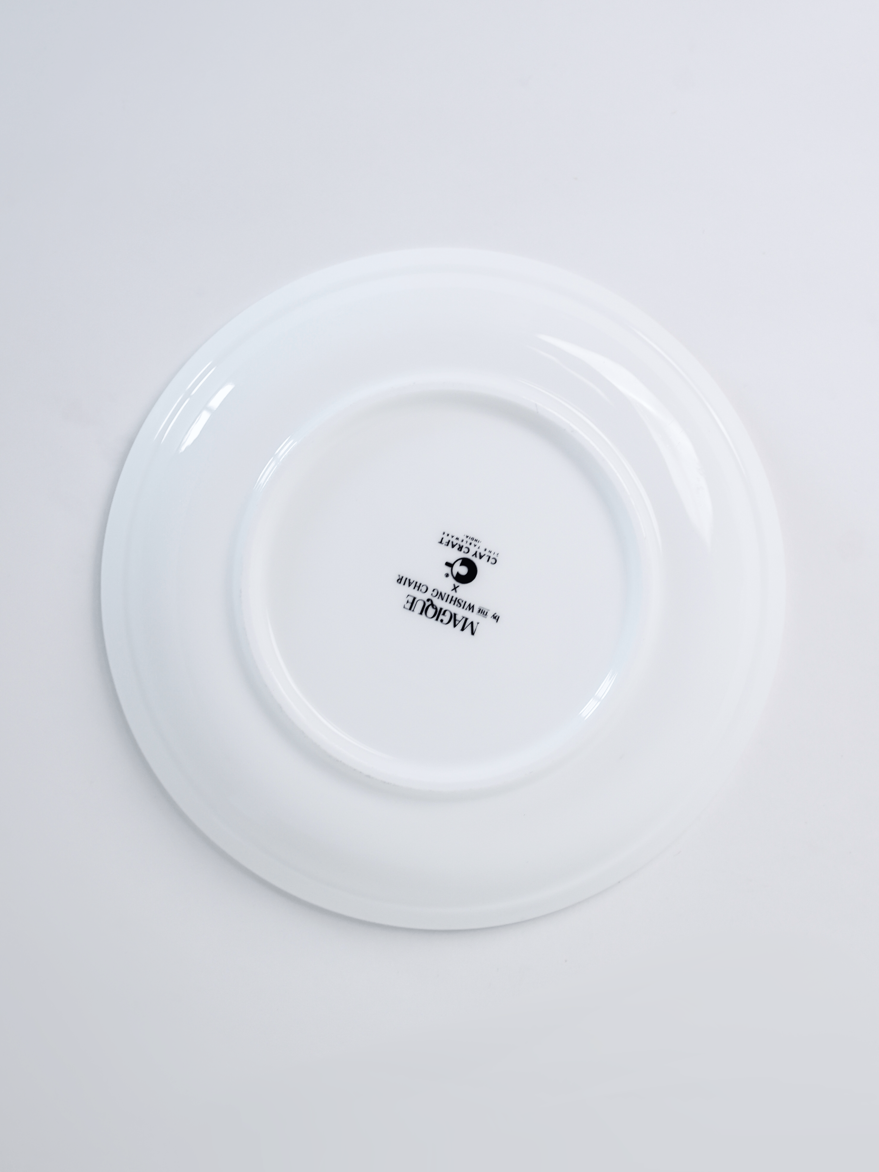 Magique by The Wishing Chair - Emerald Ribbon Fine China Snack Plates - Set of 4 - 5.5 inches