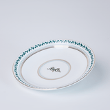 Magique by The Wishing Chair - Emerald Ribbon Fine China Ceramic Collection - Teacups & Saucers - Set of 6