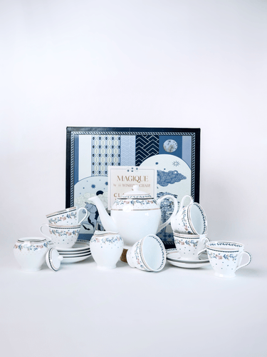 Magique by The Wishing Chair - Emerald Ribbon Fine China Ceramic Collection - Teaset - 15 pieces