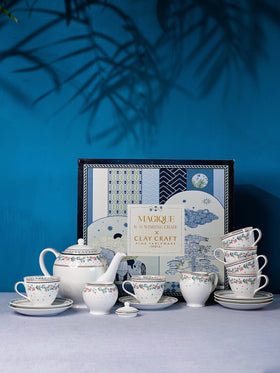 Magique by The Wishing Chair - Emerald Ribbon Fine China Ceramic Collection - Teaset - 15 pieces