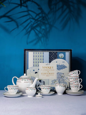 Magique by The Wishing Chair - Emerald Ribbon Fine China Ceramic Collection - Teaset - 15 pieces