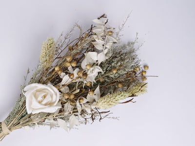 Magique by The Wishing Chair - Jade Dried Flowers & Glass Vase