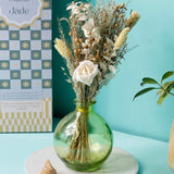 Magique by The Wishing Chair - Jade Dried Flowers & Glass Vase