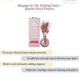 Magique by The Wishing Chair - Rosette Dried Flowers & Glass Vase