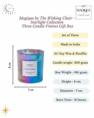 Magique by The Wishing Chair - Starlight Collection 3 Candle Votives Gift Box