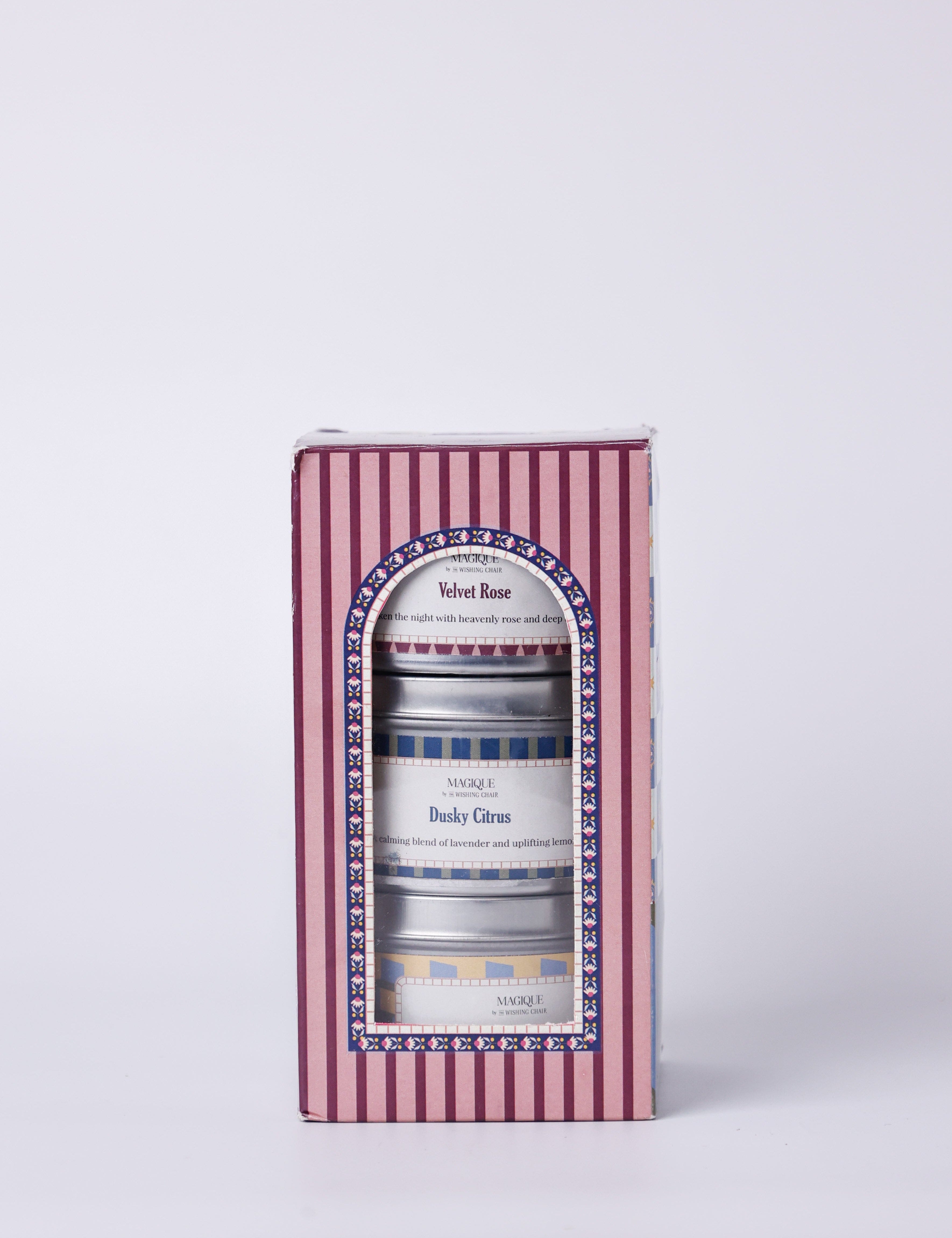 Magique by The Wishing Chair - Starlight Collection Wax Candle Tins Set of 3 Gift Box
