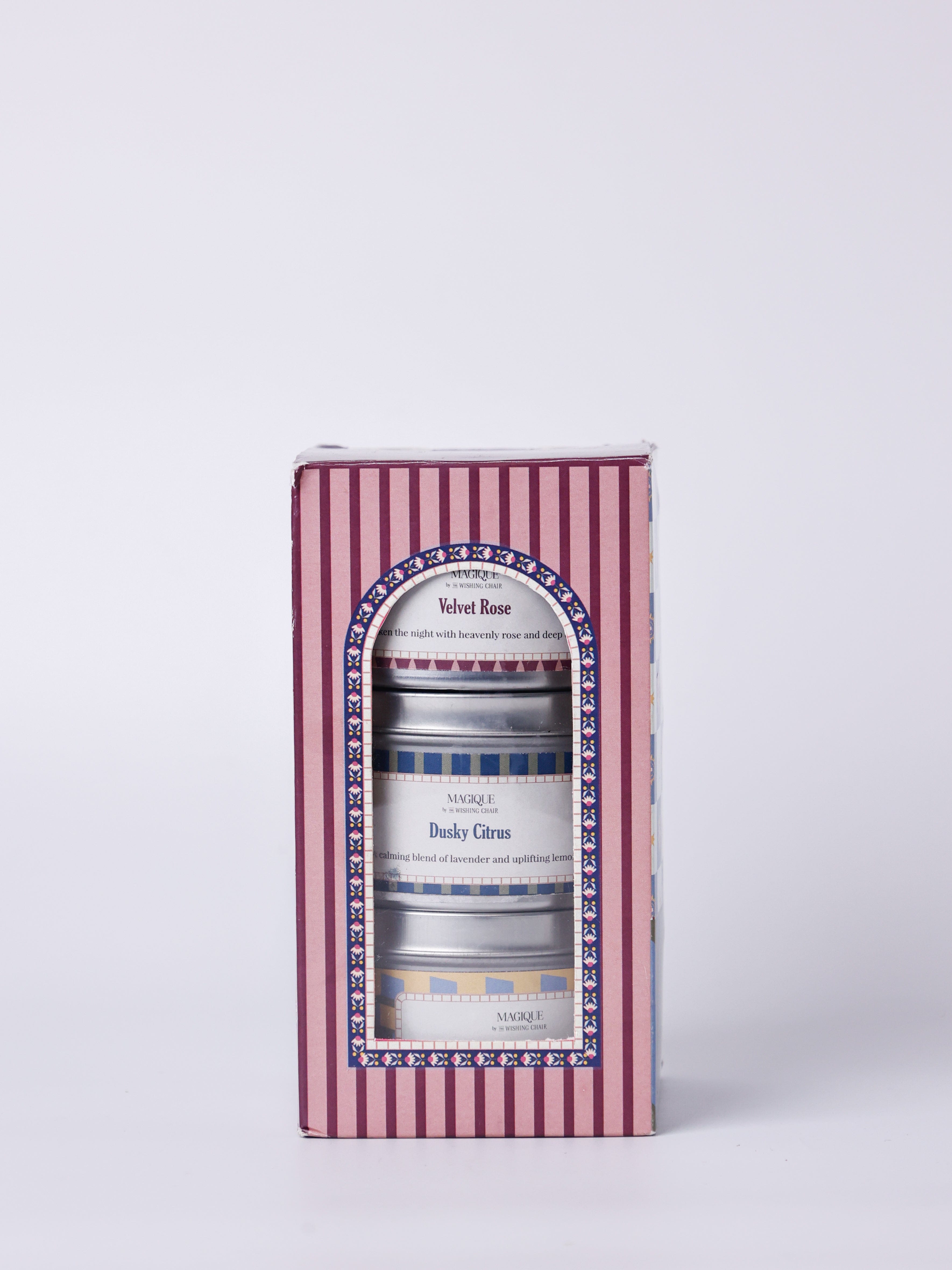 Magique by The Wishing Chair - Starlight Collection Wax Candle Tins Set of 3 Gift Box