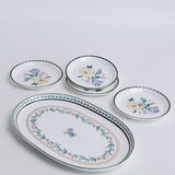 Magique by The Wishing Chair x ClayCraft :  Emerald Ribbon - Amber Giftbox | Set of 4 Snack Plates & Serving Platter