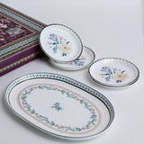 Magique by The Wishing Chair x ClayCraft :  Emerald Ribbon - Amber Giftbox | Set of 4 Snack Plates & Serving Platter