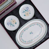Magique by The Wishing Chair x ClayCraft :  Emerald Ribbon - Amber Giftbox | Set of 4 Snack Plates & Serving Platter