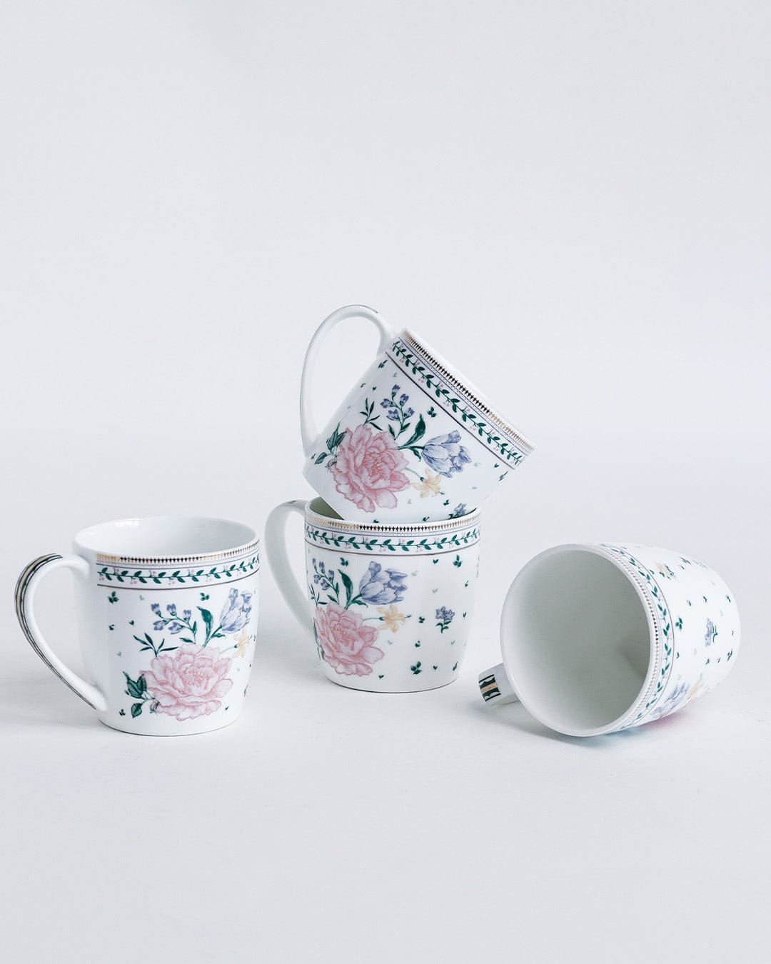 Magique by The Wishing Chair x ClayCraft :  Emerald Ribbon - Celebrations Giftbox | Set of 4 Mugs & Platter
