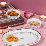 Magique by The Wishing Chair x ClayCraft :  Emerald Ribbon - Glow Giftbox | Set of 2 bowls & Platter