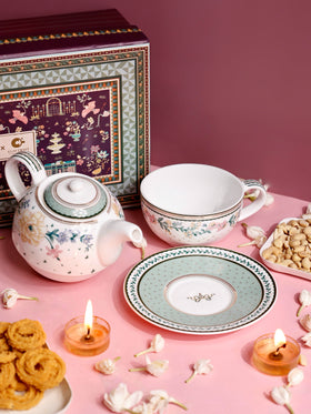 Magique by The Wishing Chair x ClayCraft : Emerald Ribbon - Tea for One Set