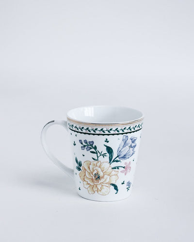 Magique by The Wishing Chair x ClayCraft :  Emerald Ribbon - Twilight Bloom Giftbox | Set of 4 Snack Plates and 4 Mugs