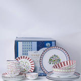 Magique by The Wishing Chair x ClayCraft :  Indian Summer -  Giftbox | Set of 6 Dinner Plates, 6 Snack Plates, 6 bowls & 2 Soup Bowl