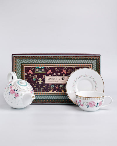 Magique by The Wishing Chair x ClayCraft : Portrait of a Rose - Tea for One Set