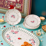 Magique by The Wishing Chair x ClayCraft : Portrait of Rose - Amber Giftbox | Set of 4 Snack Plates & Serving Platter