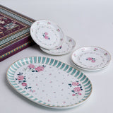 Magique by The Wishing Chair x ClayCraft : Portrait of Rose - Amber Giftbox | Set of 4 Snack Plates & Serving Platter