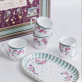 Magique by The Wishing Chair x ClayCraft : Portrait of Rose - Celebrations Giftbox | Set of 4 Mugs & Platter