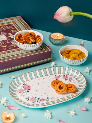 Magique by The Wishing Chair x ClayCraft : Portrait of Rose - Glow Giftbox | Set of 2 bowls & Platter
