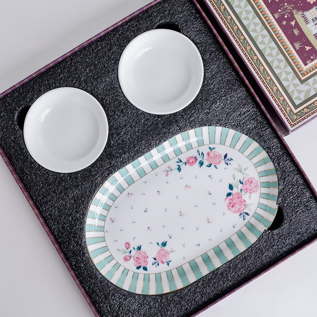 Magique by The Wishing Chair x ClayCraft : Portrait of Rose - Glow Giftbox | Set of 2 bowls & Platter