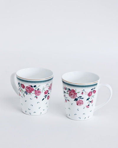 Magique by The Wishing Chair x ClayCraft : Portrait of Rose - Lustre Giftbox | Set of 2 Mugs & Tawa Platter