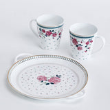 Magique by The Wishing Chair x ClayCraft : Portrait of Rose - Lustre Giftbox | Set of 2 Mugs & Tawa Platter