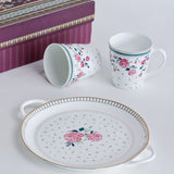 Magique by The Wishing Chair x ClayCraft : Portrait of Rose - Lustre Giftbox | Set of 2 Mugs & Tawa Platter