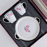 Magique by The Wishing Chair x ClayCraft : Portrait of Rose - Lustre Giftbox | Set of 2 Mugs & Tawa Platter