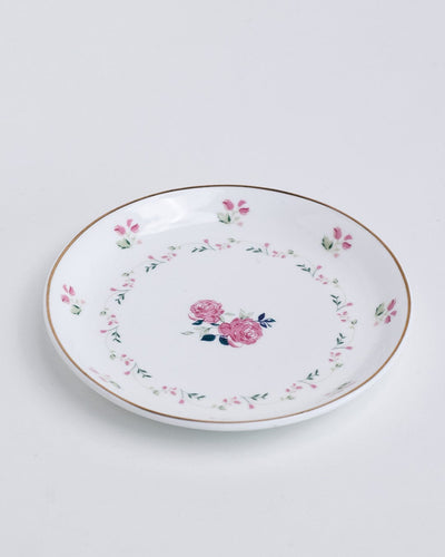 Magique by The Wishing Chair x ClayCraft : Portrait of Rose - Twilight Bloom Giftbox | Set of 4 Snack Plates and 4 Mugs
