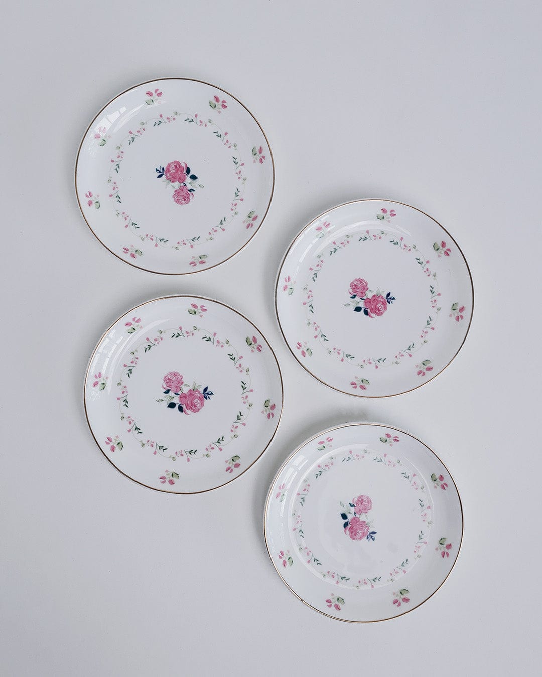 Magique by The Wishing Chair x ClayCraft : Portrait of Rose - Twilight Bloom Giftbox | Set of 4 Snack Plates and 4 Mugs