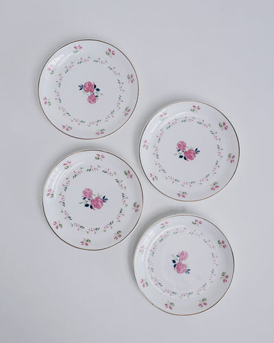 Magique by The Wishing Chair x ClayCraft : Portrait of Rose - Twilight Bloom Giftbox | Set of 4 Snack Plates and 4 Mugs