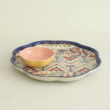 Magnolia Sky Handpainted Chip & Dip Platter